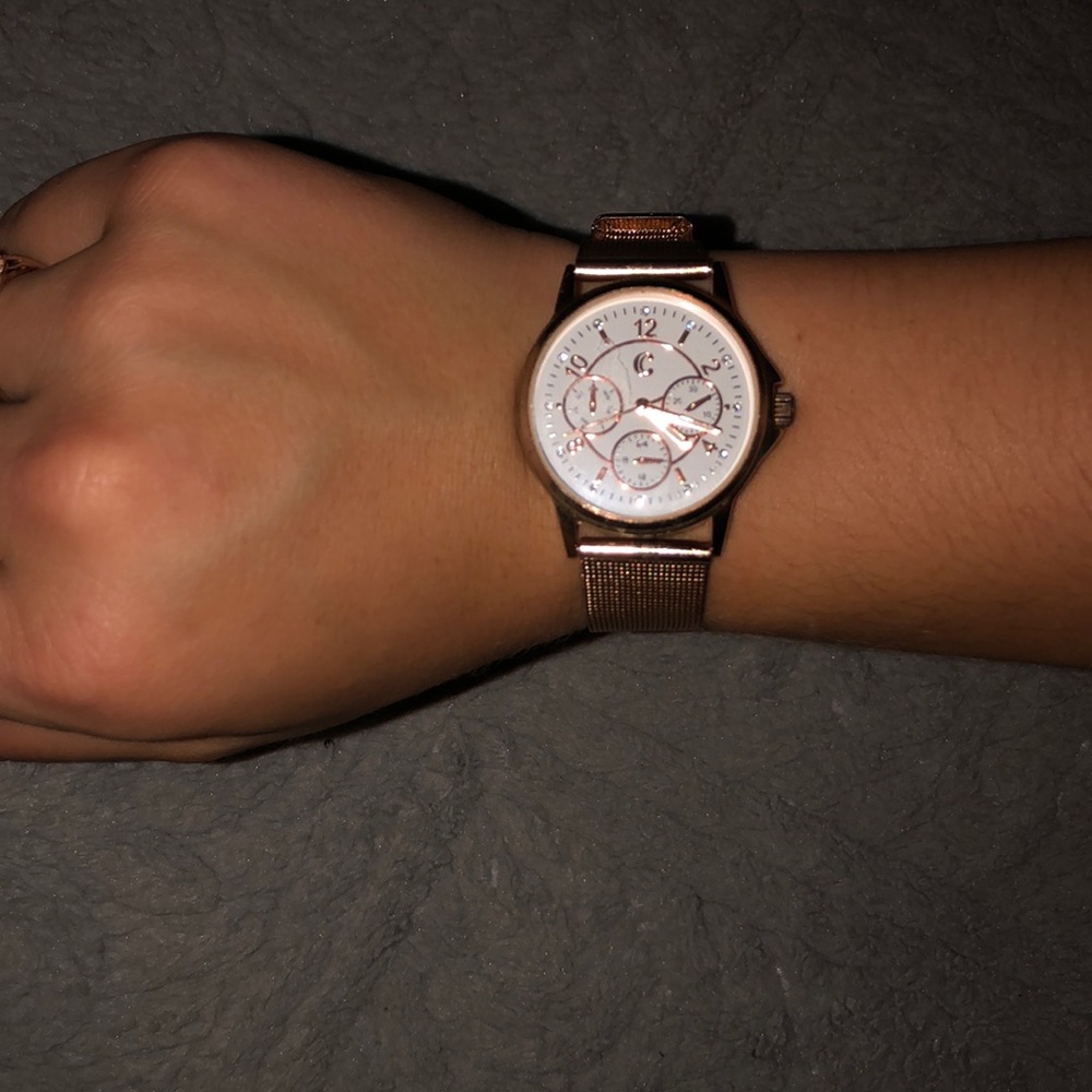 Stainless Steel, Rose Gold Watch
